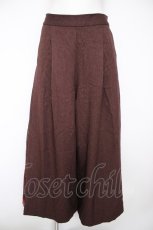画像1: axes femme / チェック切替ワイドパンツ L ブラウン Y-26-10-03-095-AX-PA-IG-ZY (1)