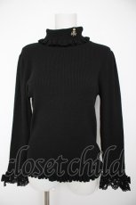 画像1: m petit by misako / TT*MSKTNソデレース L 中黒 Y-26-10-03-012-LO-TO-SZ-ZY (1)