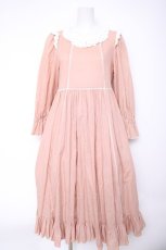 画像1: Maria pipi / コットンレースドレス  ピンク Y-26-10-03-021-LO-OP-SZ-ZY (1)