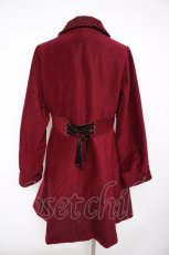 画像2: axes femme / 裾刺繍ファーティペ付きコート  ワイン Y-26-10-03-037-AX-CO-SZ-ZY (2)