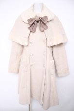 画像1: axes femme POETIQUE / ケープ付きロングコート M 生成り Y-26-10-03-038-AX-CO-SZ-ZY (1)