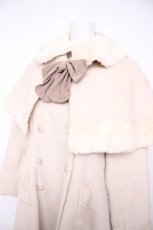 画像3: axes femme POETIQUE / ケープ付きロングコート M 生成り Y-26-10-03-038-AX-CO-SZ-ZY (3)