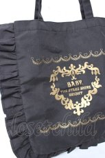 画像3: BABY,THE STARS SHINE BRIGHT / ブラックフリルトートバッグ  黒 Y-26-10-04-031-BA-BG-SZ-ZY (3)
