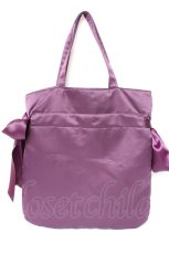画像2: Maison de FLEUR / ダブルリボントートバッグ F パープル Y-26-10-04-032-LO-BG-SZ-ZY (2)