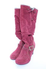 画像1: axes femme / ファー折り返し3Wayブーツ L ワイン Y-26-10-04-037-AX-SH-SZ-ZY (1)