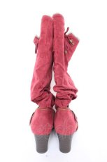 画像3: axes femme / ファー折り返し3Wayブーツ L ワイン Y-26-10-04-037-AX-SH-SZ-ZY (3)