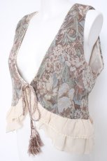 画像3: axes femme / 裾フリルタッセルベスト M ベージュ Y-26-10-04-047-AX-TO-SZ-ZY (3)