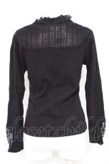画像2: axes femme / 袖モチーフレースプルオーバー M 黒 Y-26-10-04-065-AX-TO-SZ-ZY (2)