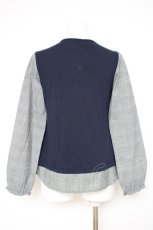 画像2: axes femme / ベスト重ね着風プルオーバー  紺×グレー Y-26-10-04-069-AX-TO-SZ-ZY (2)