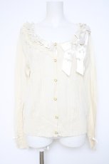 画像1: axes femme POETIQUE / リボン付きカーディガン  生成り Y-26-10-04-070-AX-TO-SZ-ZY (1)