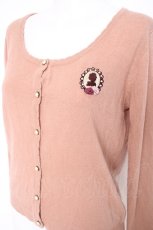 画像3: axes femme / フレーム刺繍入りカーディガン M ピンク Y-26-10-04-071-AX-TO-SZ-ZY (3)