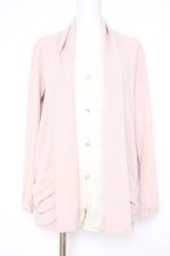 画像1: axes femme / フロントチュールカーディガン  ベージュ Y-26-10-04-073-AX-TO-SZ-ZY (1)