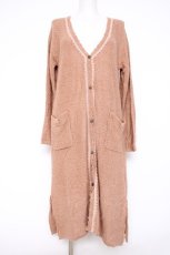 画像1: axes femme / BACKデザインロングカーディガン  アワピンク Y-26-10-04-074-AX-TO-SZ-ZY (1)