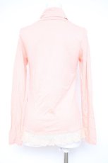 画像2: Franche Lippee / 裾バラレースドット柄ハイネックカットソー M ピンク Y-26-10-04-077-LO-TO-SZ-ZY (2)