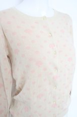 画像3: franche lippee black / 水玉&きのこカーディガン M 生成り×ピンク Y-26-10-04-082-LO-TO-SZ-ZY (3)