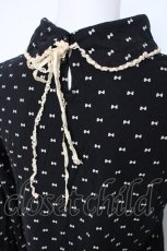 画像3: Franche Lippee / ハイネックリボンカットソー M 黒 Y-26-10-04-083-LO-TO-SZ-ZY (3)