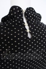 画像3: franche lippee black / ハイネックスカラップドットカットソー M 黒 Y-26-10-04-085-LO-TO-SZ-ZY (3)