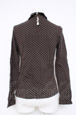 画像2: franche lippee black / ドット柄ハイネックカットソー M ブラウン Y-26-10-04-086-LO-TO-SZ-ZY (2)