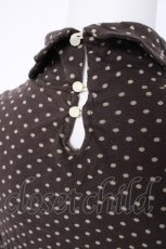 画像3: franche lippee black / ドット柄ハイネックカットソー M ブラウン Y-26-10-04-086-LO-TO-SZ-ZY (3)