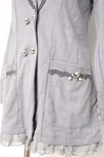 画像3: axes femme / Wボタンロングテーラーカーディガン  グレー Y-26-10-04-089-AX-TO-SZ-ZY (3)
