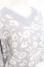 画像3: axes femme / お花JQレースニットプルオーバー M グレー Y-26-10-04-091-AX-TO-SZ-ZY (3)