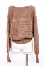 画像2: axes femme / ボリューム袖ニットカーデ  モカ Y-26-10-04-099-AX-TO-SZ-ZY (2)