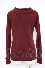 画像2: axes femme / レースVネックニットプル  ワイン Y-26-10-04-100-AX-TO-SZ-ZY (2)
