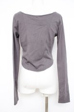 画像2: axes femme / チョーカー付コルセット風プルオーバー  グレー Y-26-10-04-101-AX-TO-SZ-ZY (2)