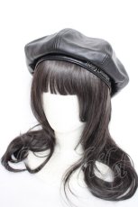 画像1: Honey Cinnamon / ロゴ刺繍ベレー帽 F 黒 Y-26-10-04-015-LO-AC-SZ-ZY (1)