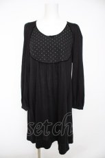 画像1: franche lippee black / ドット切り替えカットワンピース  黒 Y-26-10-04-146-LO-OP-SZ-ZY (1)