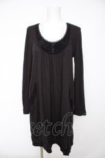 画像1: franche lippee black / ミニリボンカットワンピース  黒 Y-26-10-04-147-LO-OP-SZ-ZY (1)