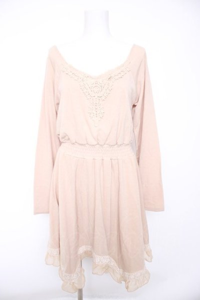 axes femme / 裾イレギュラーカットチュニ 生成り Y-26-10-04-148-AX
