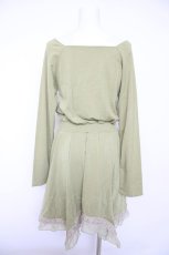 画像2: axes femme / 裾イレギュラーカットチュニ  黄緑 Y-26-10-04-149-AX-OP-SZ-ZY (2)