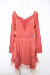 axes femme / 裾イレギュラーカットチュニ オレンジ Y-26-10-04-151-AX