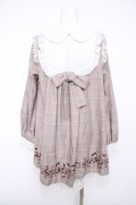 画像2: Bon24Hiz / グレンチェックドーリーワンピース  ブラウン Y-26-10-04-154-LO-OP-SZ-ZY (2)