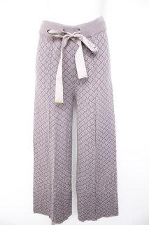 axes femme POETIQUE / ジャガードニットパンツ M グレー Y-26-10-04
