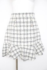 画像1: evelyn / ビジュー付きウールスカート  グレー Y-26-10-04-207-LO-SK-SZ-ZY (1)