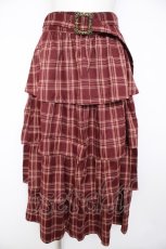 画像1: axes femme / ボリュームティアードスカート F ワイン Y-26-10-04-213-AX-SK-SZ-ZY (1)