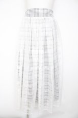 画像1: melume / maki　チェックスカート 白×グレー L Y-26-10-04-224-LO-SK-SZ-ZY (1)