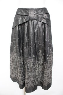 Jane Marple / Holy Village Embroidery スカート M グレー Y-26-10-04