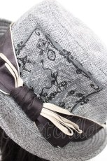 画像5: axes femme / プリント入りカンカン帽 57.5cm グレー Y-26-10-04-019-AX-AC-SZ-ZY (5)