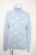 画像1: Fickle Bebe / ロゴハイネックニットトップス F サックス Y-26-10-06-036-LO-TO-SZ-ZY (1)