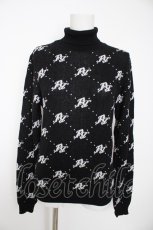 画像1: Fickle Bebe / ロゴハイネックニットトップス F 黒 Y-26-10-06-037-LO-TO-SZ-ZY (1)