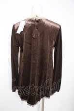 画像2: axes femme / チョーカー付きベロアプルオーバー  茶 Y-26-10-06-045-AX-TO-SZ-ZY (2)