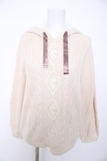 画像1: axes femme / モチーフレースニットパーカー M 生成り Y-26-10-06-049-AX-TO-SZ-ZY (1)