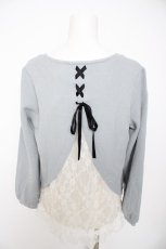 画像2: axes femme / バックシャン編み上げニット M ミント Y-26-10-06-057-AX-TO-SZ-ZY (2)