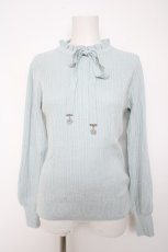 画像1: axes femme / 機能付きチャームリボンニット F サックス Y-26-10-06-059-AX-TO-SZ-ZY (1)