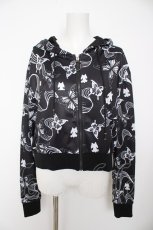 画像1: NieR Clothing / クロップド丈ZIP OUTER F 蝶/黒 Y-26-10-06-064-PU-TO-SZ-ZY (1)