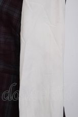 画像3: axes femme / チェック柄ドッキングワンピース F ワイン Y-26-10-06-069-AX-OP-SZ-ZY (3)