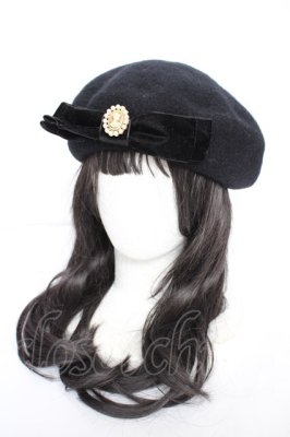 Preview of AMモチーフリボンベレー帽  黒